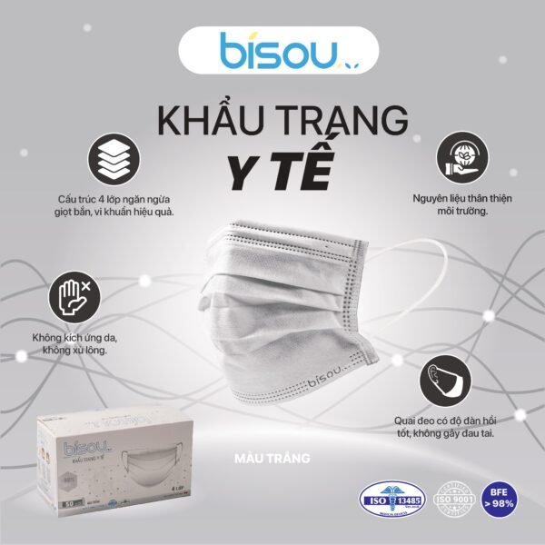 Khẩu Trang Y Tế Màu Trắng