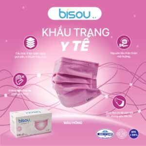 Khẩu Trang Y Tế Màu Hồng