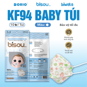 Khẩu Trang KF94 Baby Túi Họa Tiết Gấu