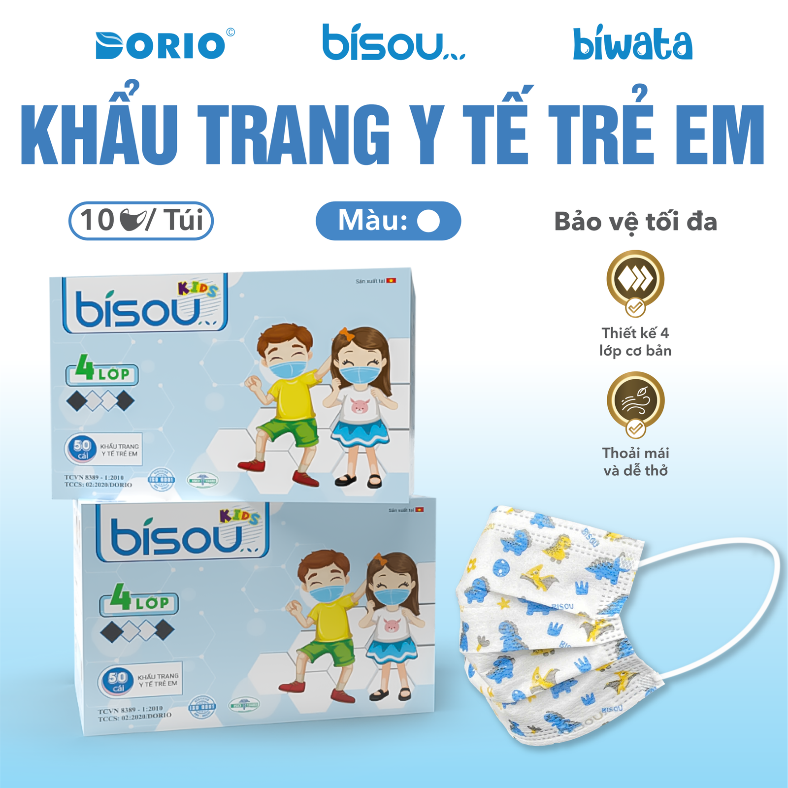 Khẩu Trang Y Tế Trẻ Em Màu Hồng Khẩu Trang Y Tế Trẻ Em Màu Hồng - Ảnh 2
