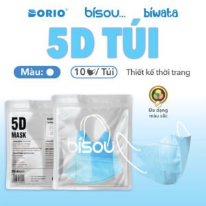 Khẩu Trang Cao Cấp 5D Túi Màu Xanh