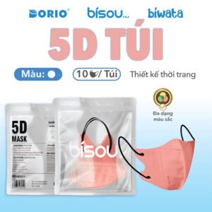 Khẩu Trang Cao Cấp 5D Túi Màu Cam Đào