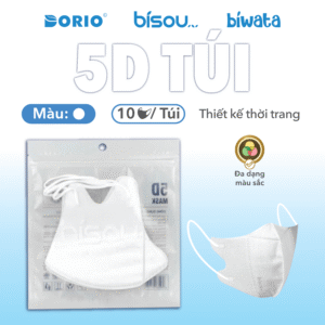 Khẩu Trang Cao Cấp 5D Túi Màu Trắng