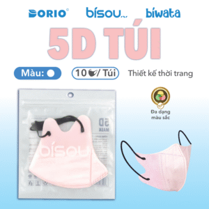 Khẩu Trang Cao Cấp 5D Túi Màu Hồng Pastel