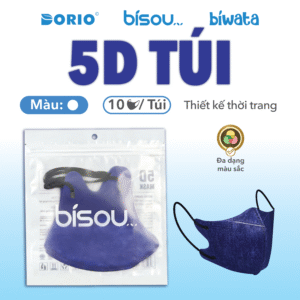 Khẩu Trang Cao Cấp 5D Túi Màu Xanh Jeans