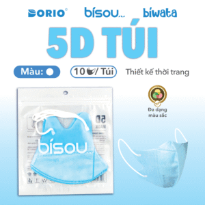 Khẩu Trang Cao Cấp 5D Túi Màu Xanh