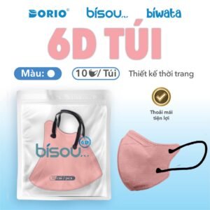 Khẩu Trang Cao Cấp 6D Màu Cam Đào