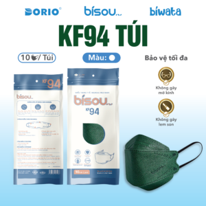 Khẩu Trang Cao Cấp KF94 Túi Màu Xanh Rêu