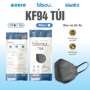 Khẩu Trang Cao Cấp KF94 Túi Màu Xám