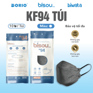 Khẩu Trang Cao Cấp KF94 Túi Màu Xám