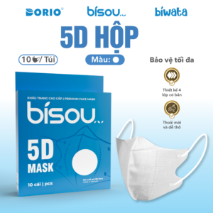 Khẩu Trang Cao Cấp 5D Hộp Màu Trắng