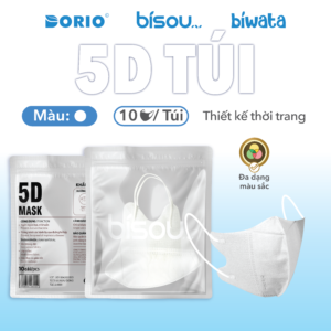 Khẩu Trang Cao Cấp 5D Túi Màu Trắng