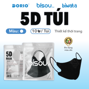 Khẩu Trang Cao Cấp 5D Túi Màu Đen