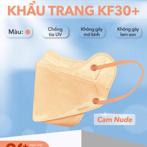 Khẩu Trang Chống Nắng KF30+ Màu Cam Nude
