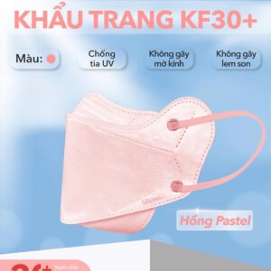 Khẩu Trang Chống Nắng KF30+ Màu Hồng Pastel