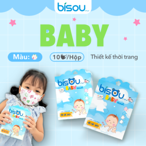 Khẩu Trang Em Bé 3D Màu Họa Tiết